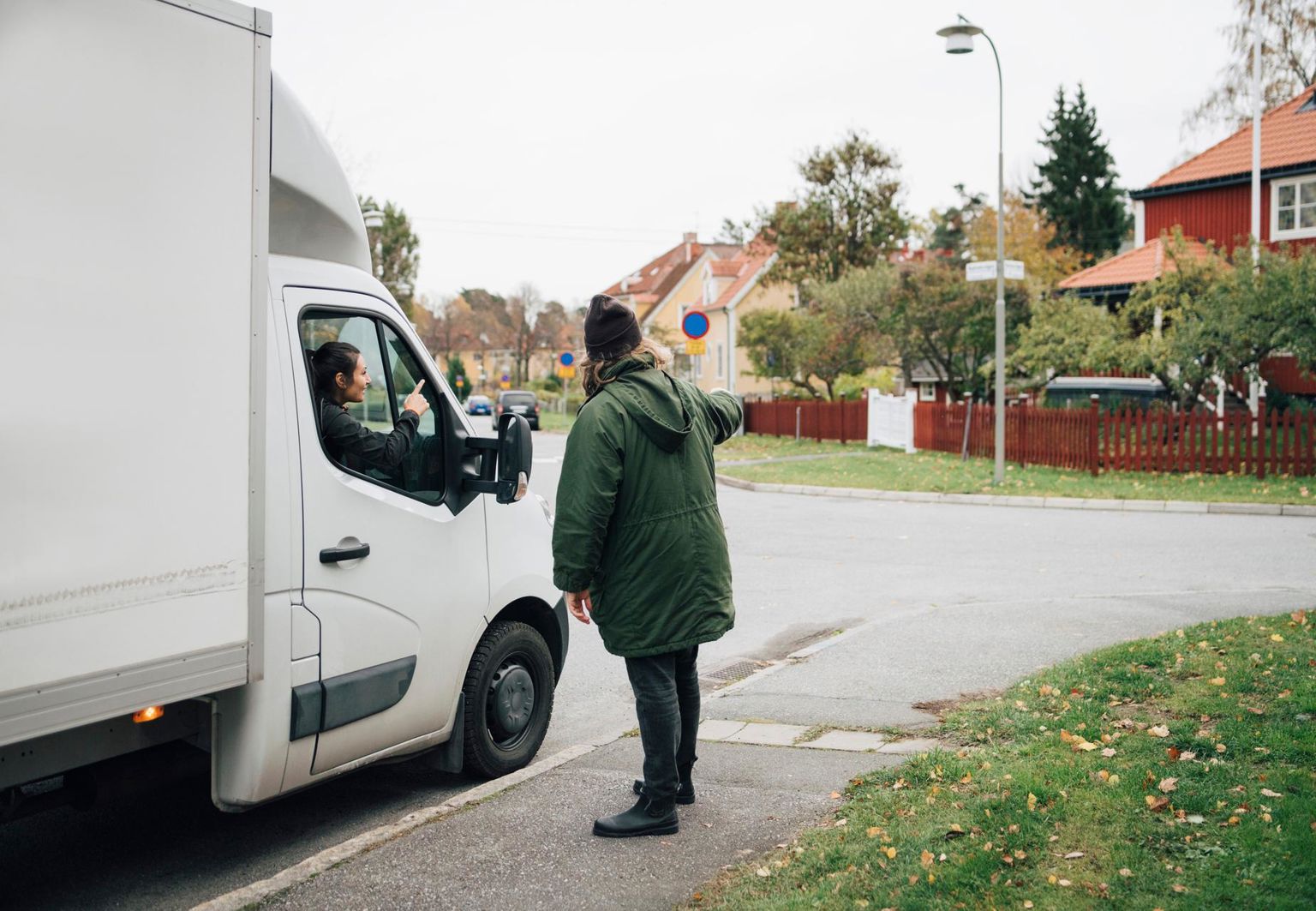 visar flyttbilen var de ska köra